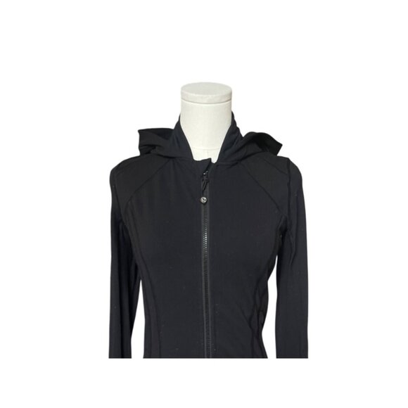 Lululemon Womens Dance Studio Jacket Size 4 Full Zip Up Hooded Long Activewear - Picture 2 of 8